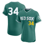 Crovyle B.Red Sox #34 David Ortiz Player Green City Connect Limited Elite Home Game Stitched Jerseys