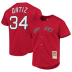 Crovyle B.Red Sox #34 David Ortiz Player Red Mitchell & Ness Cooperstown Collection Home Stitched Jerseys