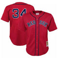 Crovyle B.Red Sox #34 David Ortiz Player Red Mitchell & Ness Cooperstown Collection Mesh Home Stitched Jerseys