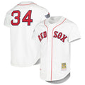 Crovyle B.Red Sox #34 David Ortiz Player White Mitchell & Ness Cooperstown Collection Mesh Home Stitched Jerseys