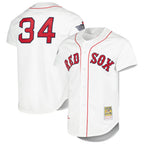 Crovyle B.Red Sox #34 David Ortiz Player White Mitchell & Ness Cooperstown Collection Mesh Home Stitched Jerseys
