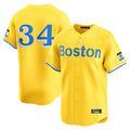 Crovyle B.Red Sox #34 David Ortiz Player Yellow Limited Home Game Stitched Jerseys
