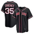 Crovyle B.Red Sox #35 Garrett Crochet Player Black Out Home Game Stitched Jerseys