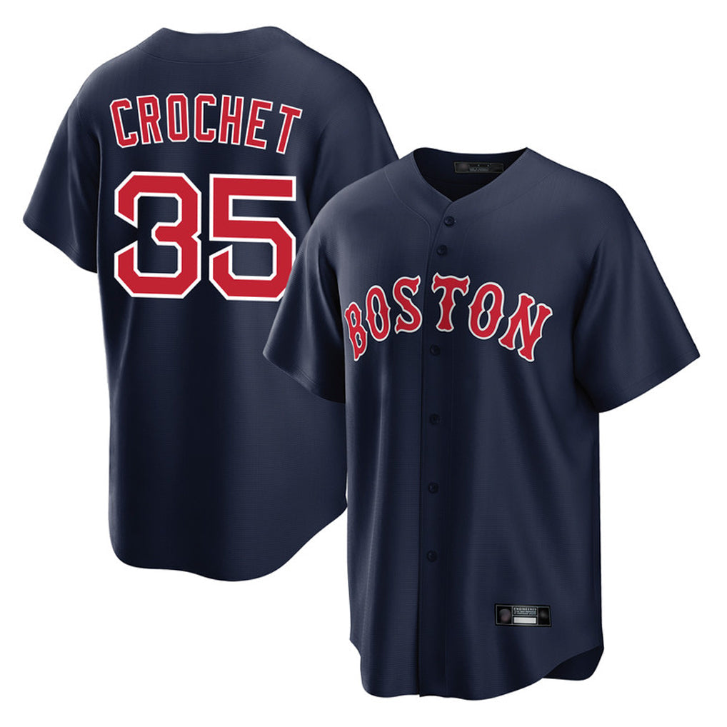 Crovyle B.Red Sox #35 Garrett Crochet Player Navy Home Game Stitched Jerseys