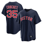 Crovyle B.Red Sox #35 Garrett Crochet Player Navy Home Game Stitched Jerseys