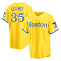 Crovyle B.Red Sox #35 Garrett Crochet Player Yellow Home Game Stitched Jerseys