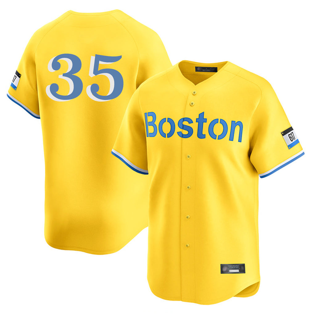 Crovyle B.Red Sox #35 Garrett Crochet Player Yellow Limited Home Game Stitched Jerseys