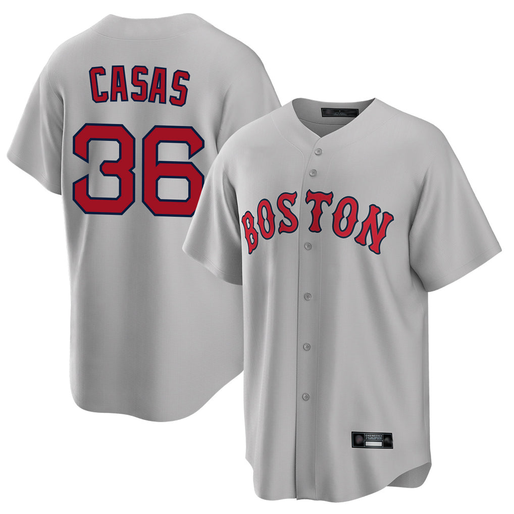 Crovyle B.Red Sox #36 Triston Casas Player Gray Road Home Game Stitched Jersey