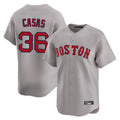 Crovyle B.Red Sox #36 Triston Casas Player Gray Road Limited Home Game Stitched Jersey