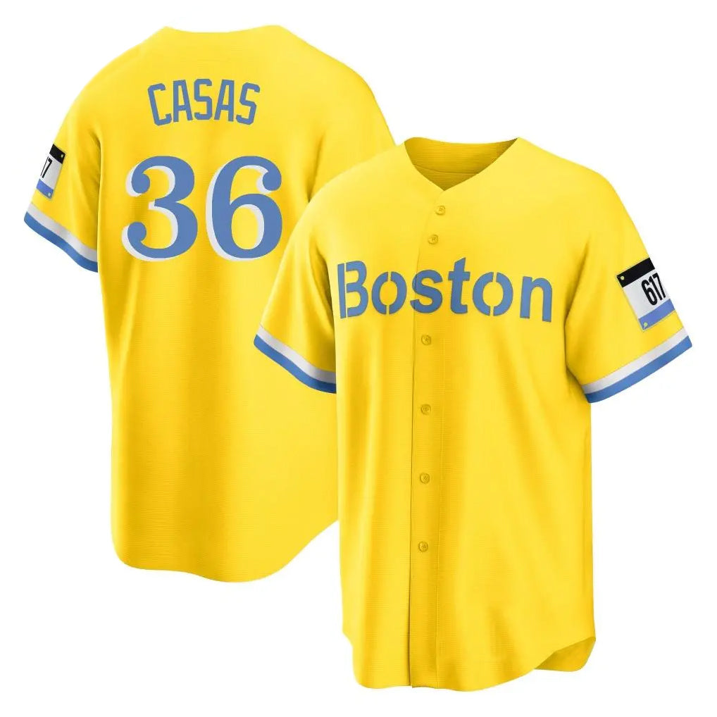Crovyle B.Red Sox #36 Triston Casas Player Yellow Home Game Stitched Jersey