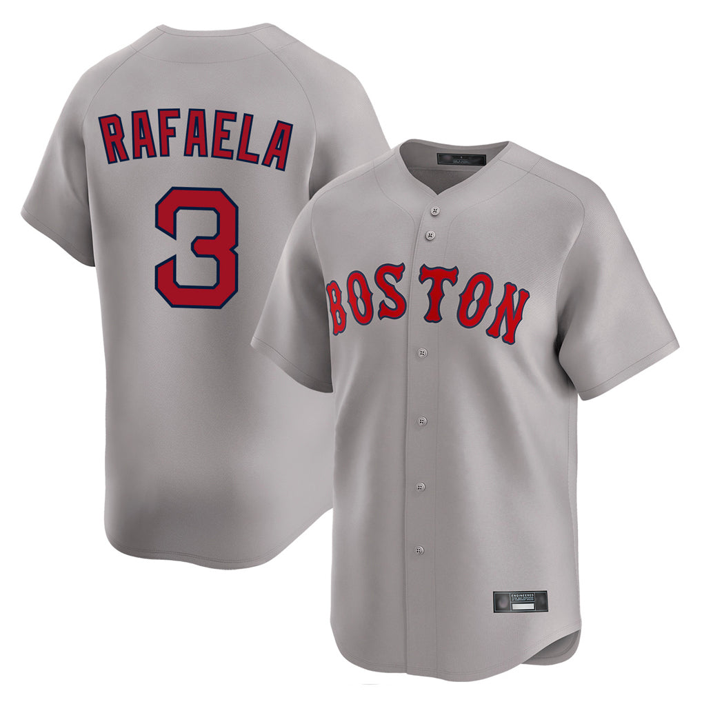 Crovyle B.Red Sox #3 Ceddanne Rafaela Player Gray Road Limited Home Game Stitched Jersey