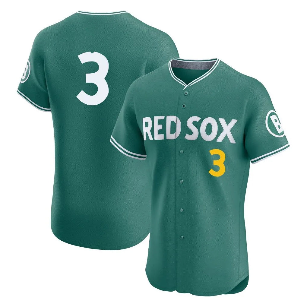 Crovyle B.Red Sox #3 Ceddanne Rafaela Player Green City Connect Limited Elite Home Game Stitched Jersey