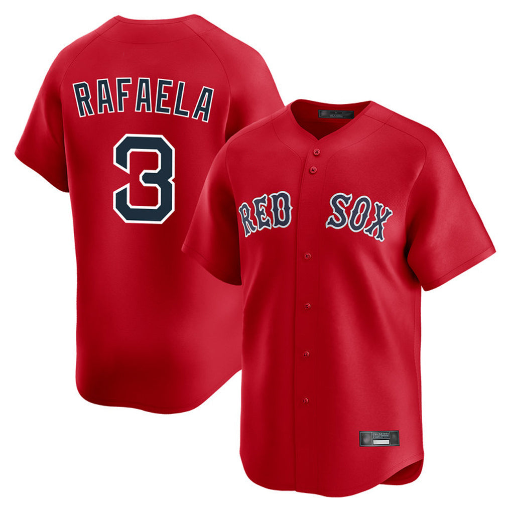 Crovyle B.Red Sox #3 Ceddanne Rafaela Player Red Limited Home Game Stitched Jersey