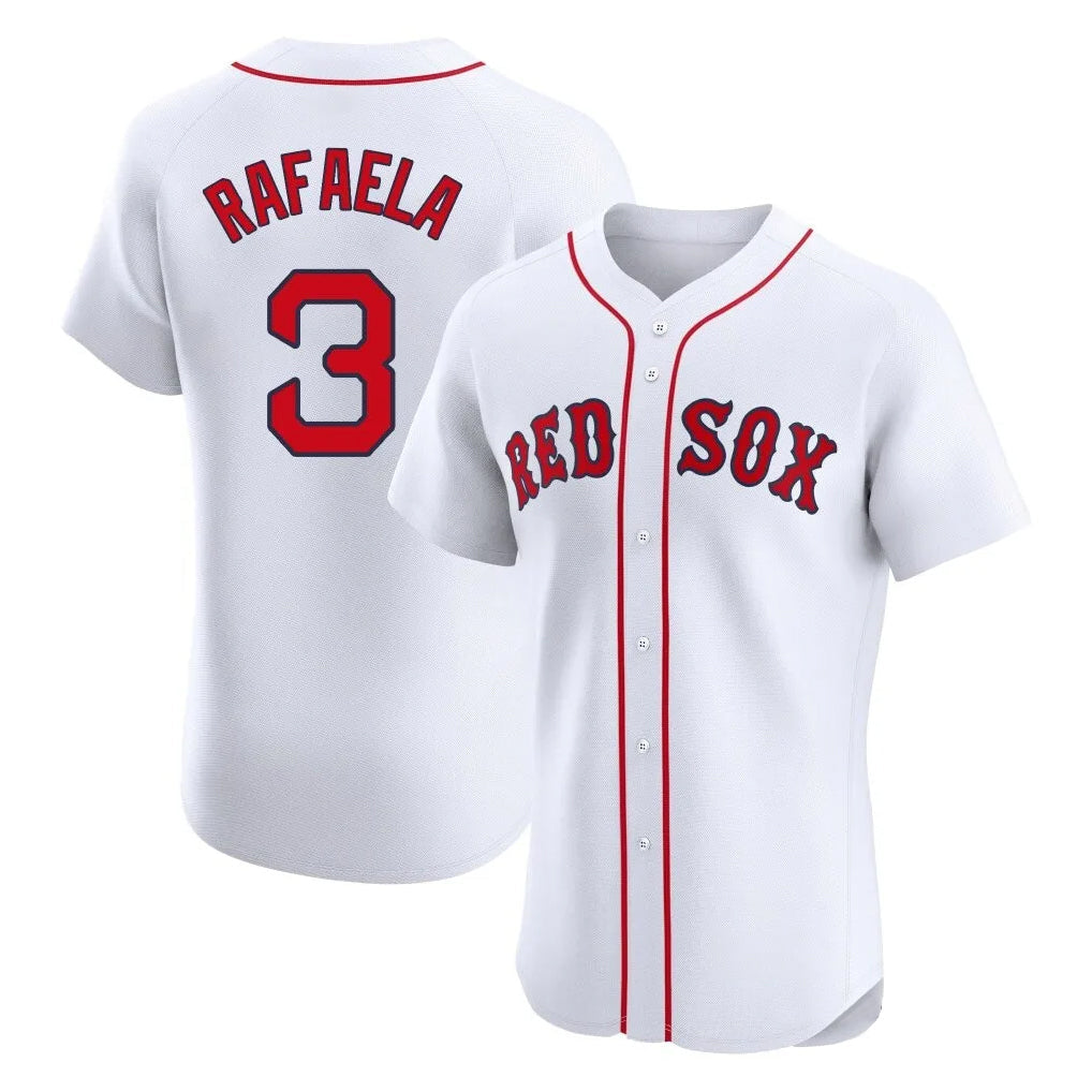 Crovyle B.Red Sox #3 Ceddanne Rafaela Player White Limited Elite Home Game Stitched Jersey