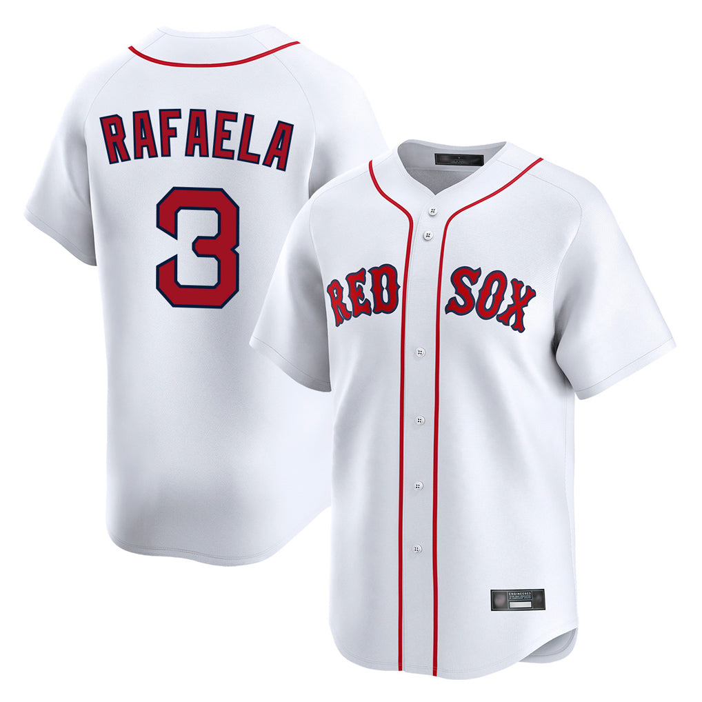 Crovyle B.Red Sox #3 Ceddanne Rafaela Player White Limited Home Game Stitched Jersey