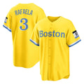 Crovyle B.Red Sox #3 Ceddanne Rafaela Player Yellow Home Game Stitched Jersey