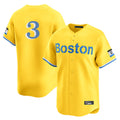 Crovyle B.Red Sox #3 Ceddanne Rafaela Player Yellow Limited Home Game Stitched Jersey