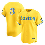 Crovyle B.Red Sox #3 Ceddanne Rafaela Player Yellow Limited Home Game Stitched Jersey