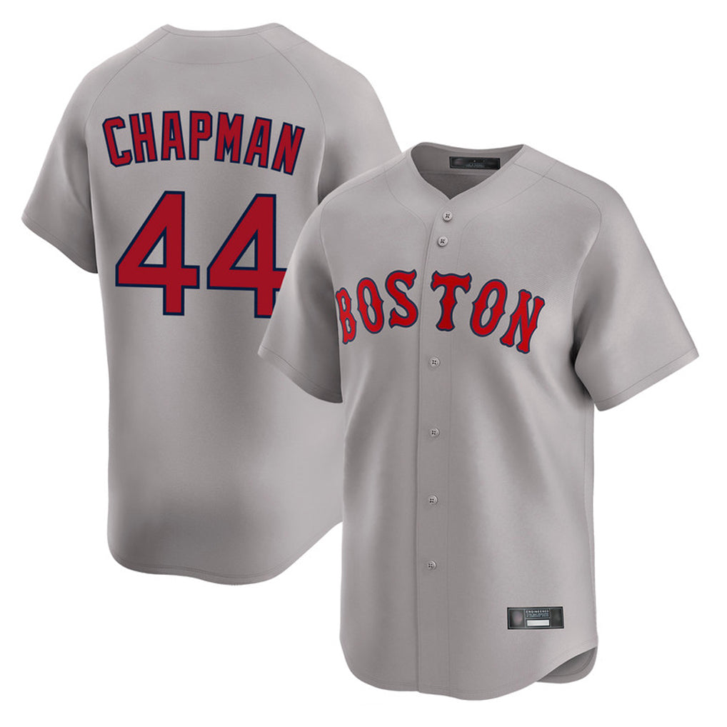 Crovyle B.Red Sox #44 Aroldis Chapman Player Gray Road Limited Home Game Stitched Jerseys