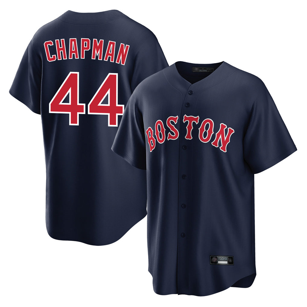 Crovyle B.Red Sox #44 Aroldis Chapman Player Navy Home Game Stitched Jerseys