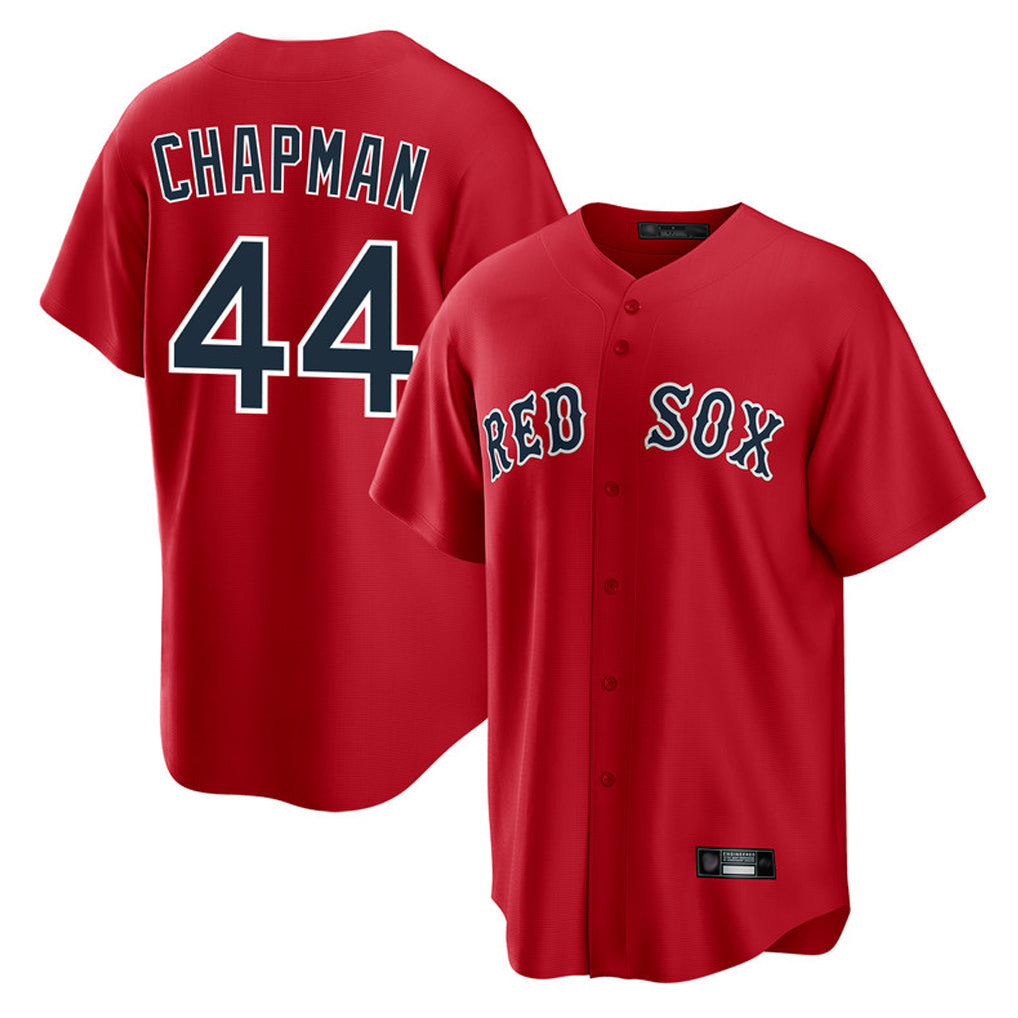 Crovyle B.Red Sox #44 Aroldis Chapman Player Red Home Game Stitched Jerseys