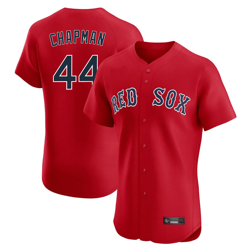 Crovyle B.Red Sox #44 Aroldis Chapman Player Red Limited Elite Home Game Stitched Jerseys
