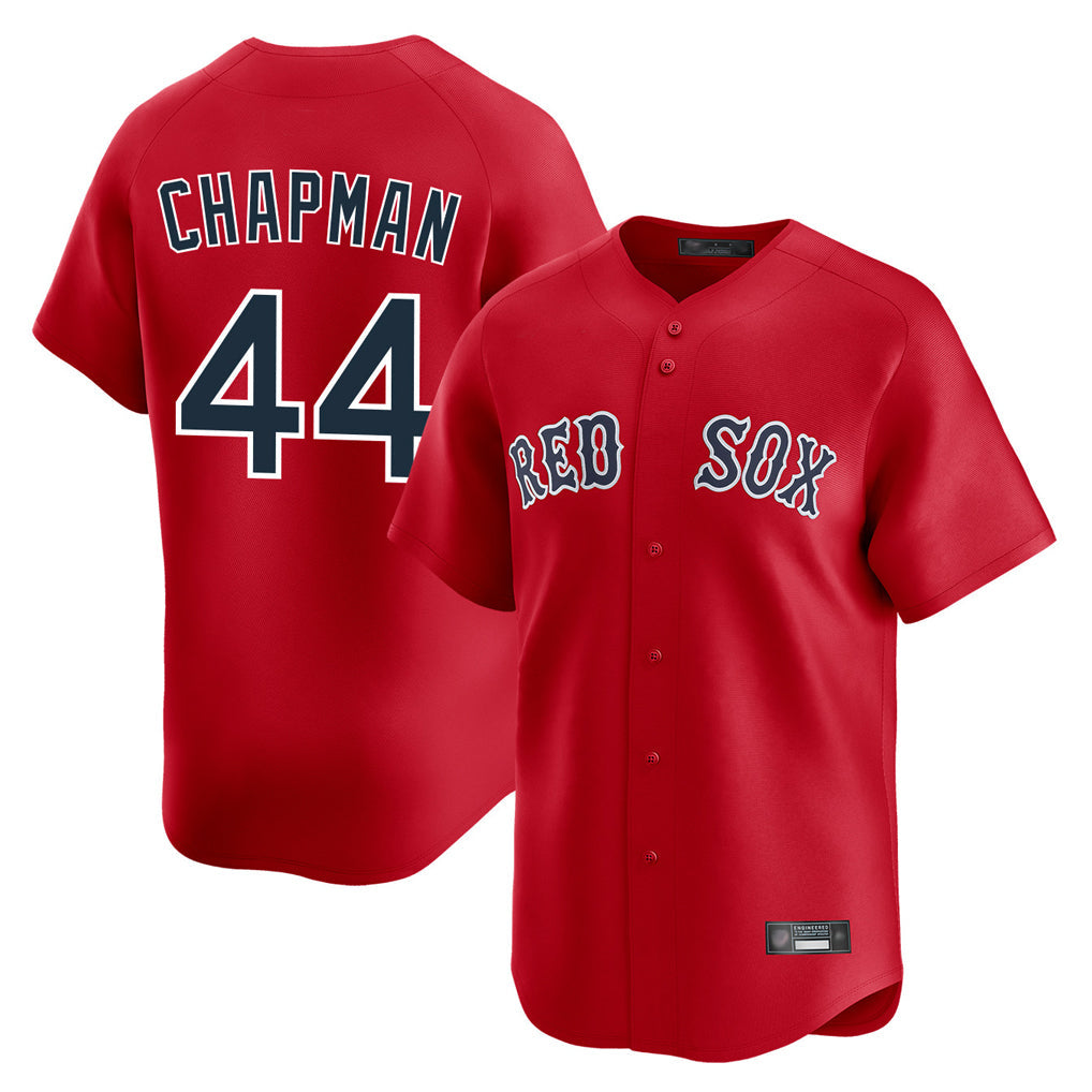 Crovyle B.Red Sox #44 Aroldis Chapman Player Red Limited Home Game Stitched Jerseys