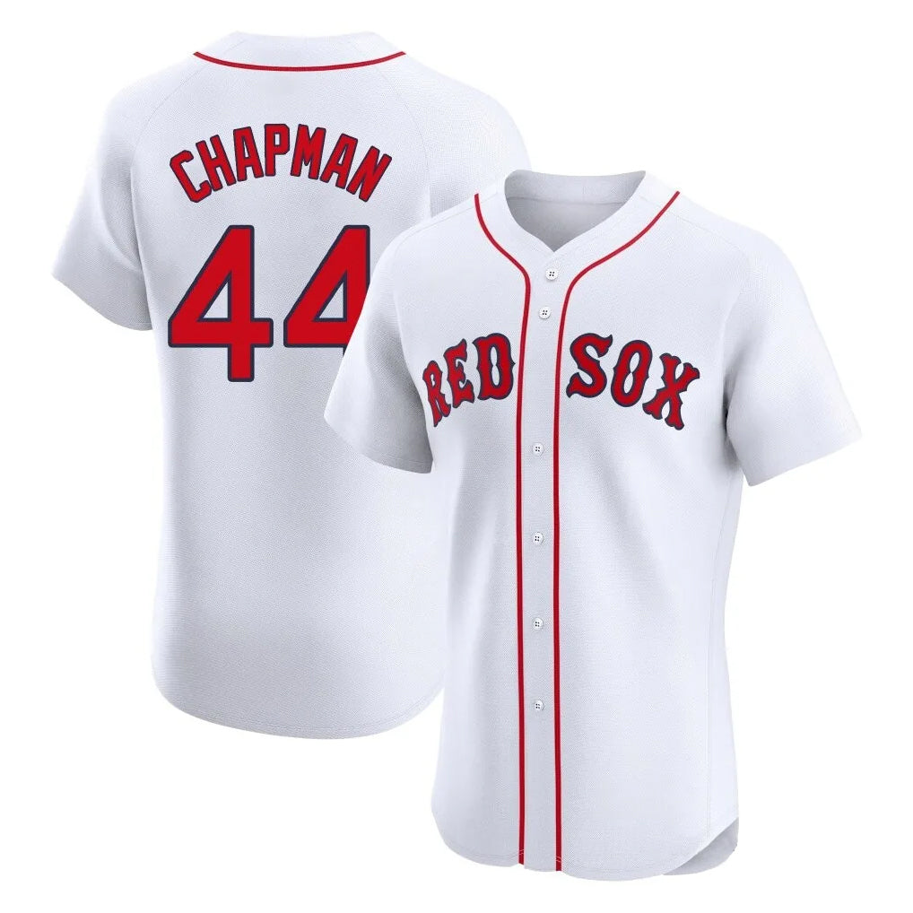 Crovyle B.Red Sox #44 Aroldis Chapman Player White Limited Elite Home Game Stitched Jerseys