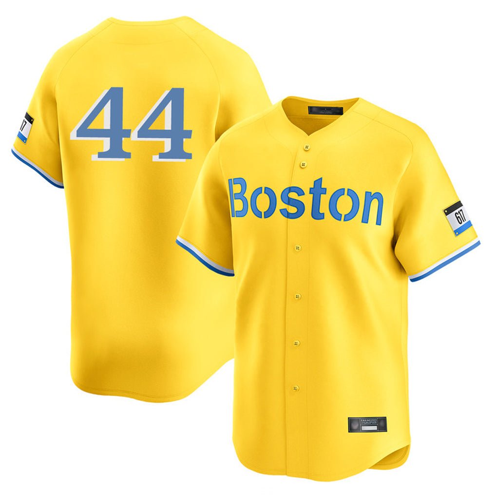 Crovyle B.Red Sox #44 Aroldis Chapman Player Yellow Limited Home Game Stitched Jerseys