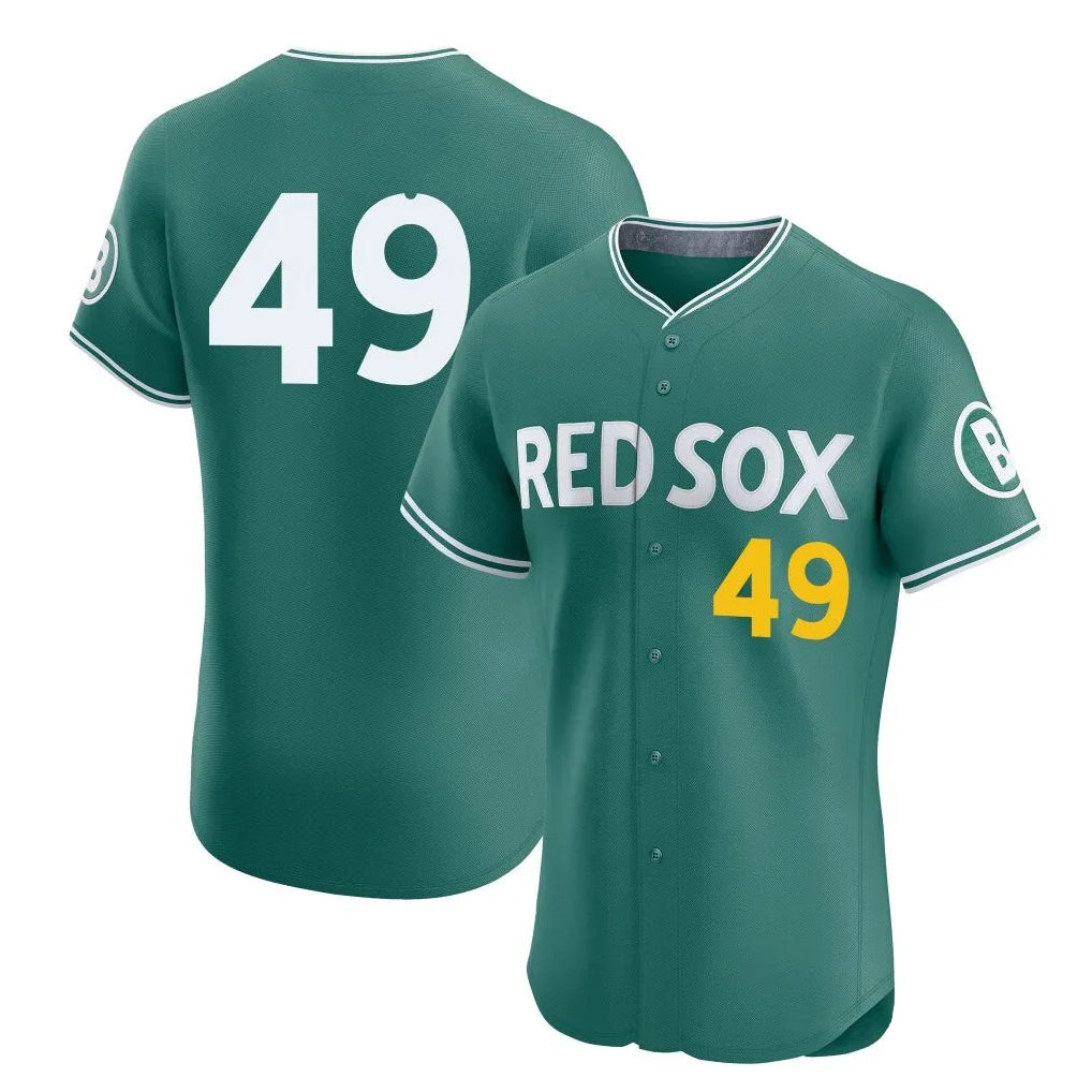 Crovyle B.Red Sox #49 Tim Wakefield Player Green City Connect Limited Elite Home Game Stitched Jerseys