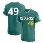 Crovyle B.Red Sox #49 Tim Wakefield Player Green City Connect Limited Elite Home Game Stitched Jerseys