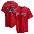 Crovyle B.Red Sox #49 Tim Wakefield Player Red Home Game Stitched Jerseys