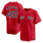 Crovyle B.Red Sox #49 Tim Wakefield Player Red Limited Home Game Stitched Jerseys