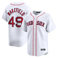 Crovyle B.Red Sox #49 Tim Wakefield Player White Limited Home Game Stitched Jerseys