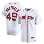 Crovyle B.Red Sox #49 Tim Wakefield Player White Limited Home Game Stitched Jerseys