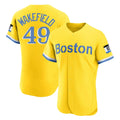 Crovyle B.Red Sox #49 Tim Wakefield Player Yellow Limited Elite Home Game Stitched Jerseys