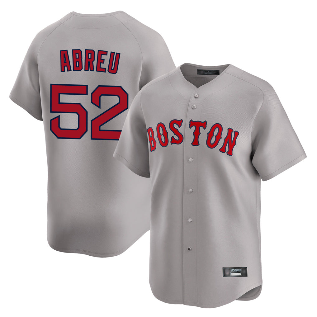 Crovyle B.Red Sox #52 Wilyer Abreu Player Gray Road Limited Home Game Stitched Jerseys