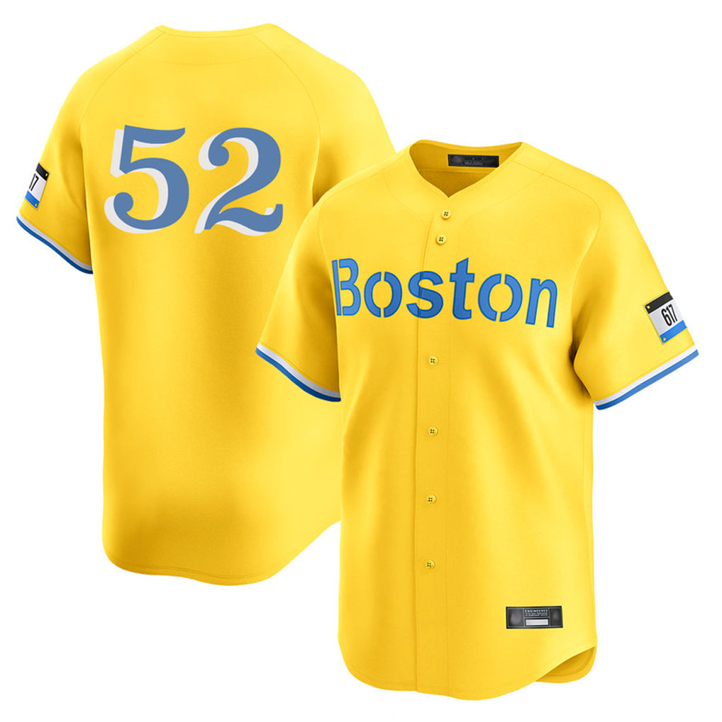 Crovyle B.Red Sox #52 Wilyer Abreu Player Yellow Limited Home Game Stitched Jerseys