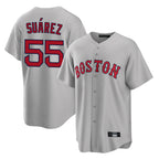 Crovyle B.Red Sox #55 Ranger Su¨¢rez Player Gray Road Home Game Stitched Jerseys