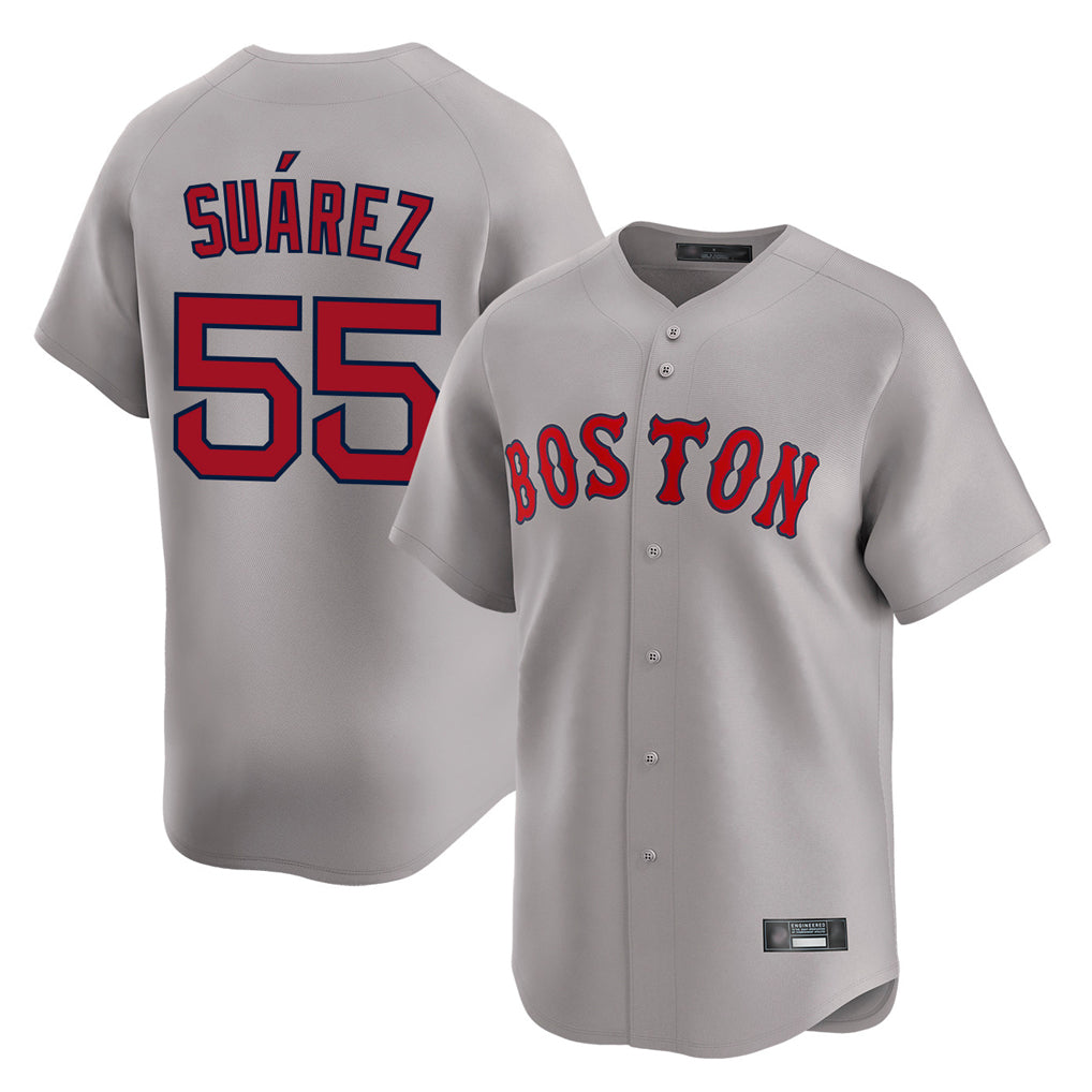 Crovyle B.Red Sox #55 Ranger Su¨¢rez Player Gray Road Limited Home Game Stitched Jerseys