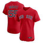 Crovyle B.Red Sox #55 Ranger Su¨¢rez Player Red Limited Elite Home Game Stitched Jerseys