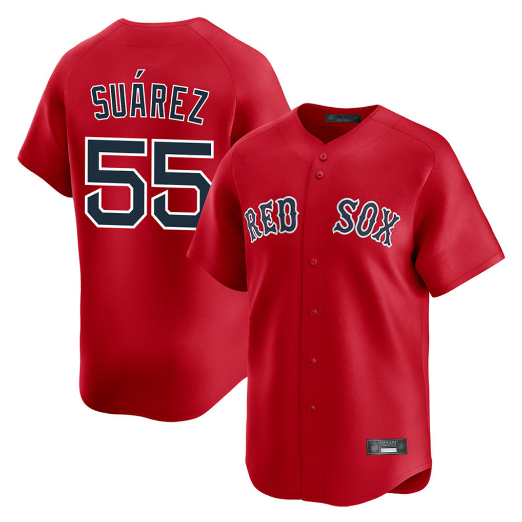 Crovyle B.Red Sox #55 Ranger Su¨¢rez Player Red Limited Home Game Stitched Jerseys