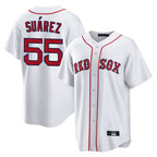 Crovyle B.Red Sox #55 Ranger Su¨¢rez Player White Home Game Stitched Jerseys