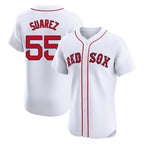 Crovyle B.Red Sox #55 Ranger Su¨¢rez Player White Limited Elite Home Game Stitched Jerseys