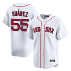 Crovyle B.Red Sox #55 Ranger Su¨¢rez Player White Limited Home Game Stitched Jerseys