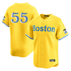 Crovyle B.Red Sox #55 Ranger Su¨¢rez Player Yellow Limited Home Game Stitched Jerseys