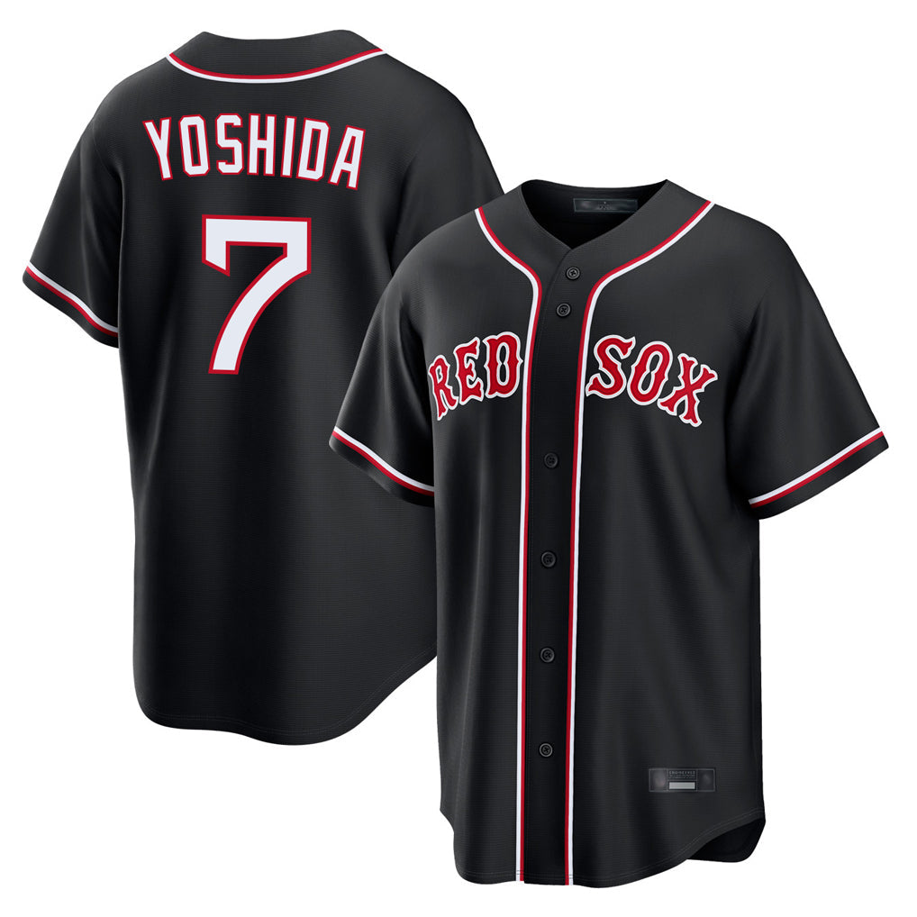 Crovyle B.Red Sox #7 Masataka Yoshida Player Black Home Game Stitched Jerseys