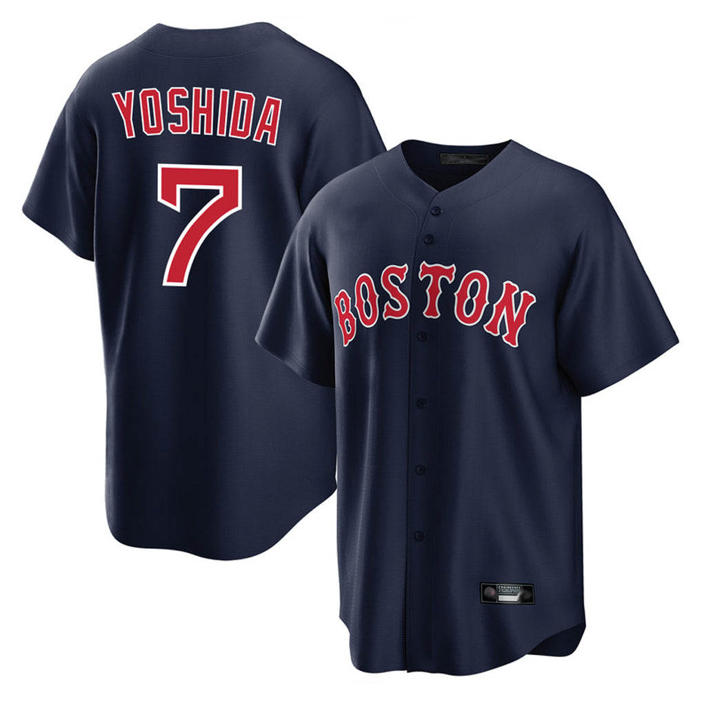 Crovyle B.Red Sox #7 Masataka Yoshida Player Navy Home Game Stitched Jersey