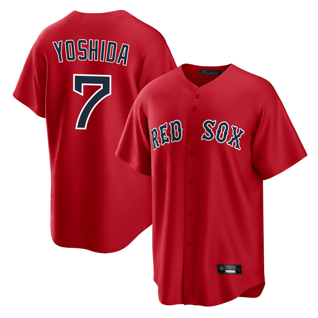 Crovyle B.Red Sox #7 Masataka Yoshida Player Red Home Game Stitched Jersey
