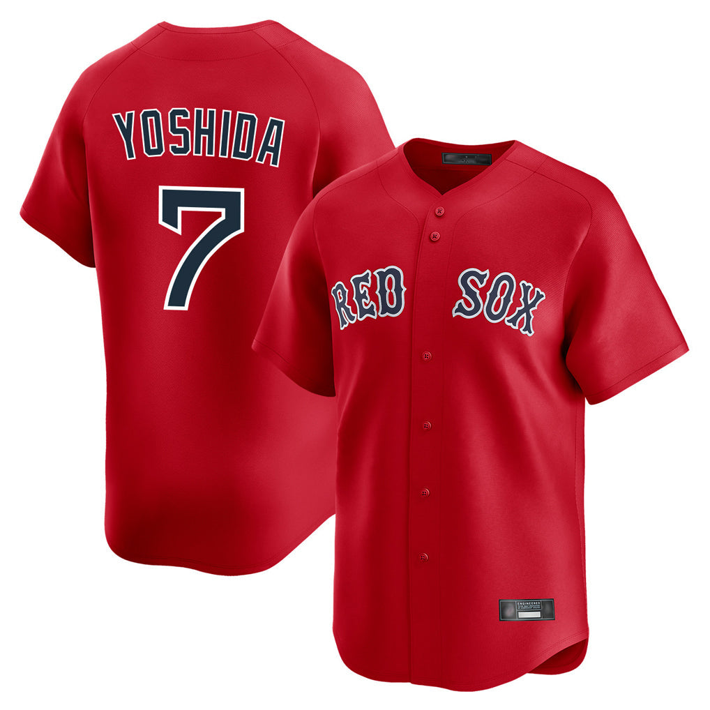 Crovyle B.Red Sox #7 Masataka Yoshida Player Red Limited Home Game Stitched Jersey